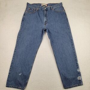 Levis 550 Jeans‎ Mens 40x30 Blue Relaxed Fit Distressed Denim Pants 100% Cotton